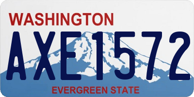 WA license plate AXE1572