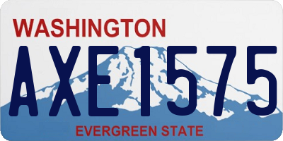 WA license plate AXE1575