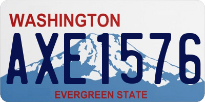 WA license plate AXE1576