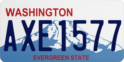 WA license plate AXE1577
