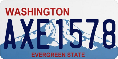 WA license plate AXE1578