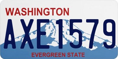 WA license plate AXE1579