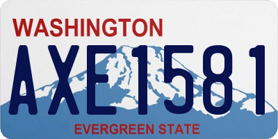 WA license plate AXE1581