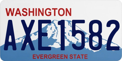 WA license plate AXE1582