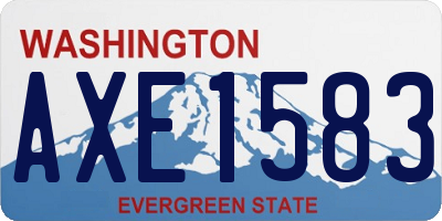 WA license plate AXE1583