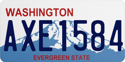 WA license plate AXE1584