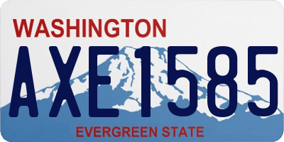 WA license plate AXE1585