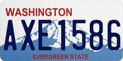 WA license plate AXE1586