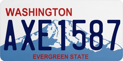 WA license plate AXE1587