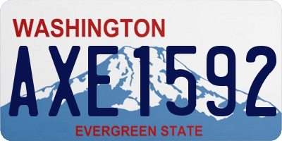 WA license plate AXE1592