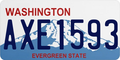 WA license plate AXE1593