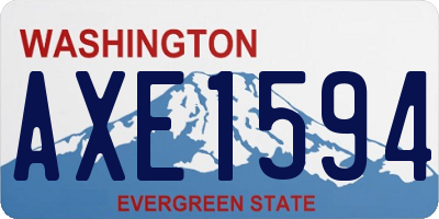 WA license plate AXE1594