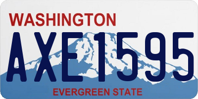 WA license plate AXE1595