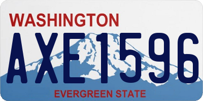 WA license plate AXE1596