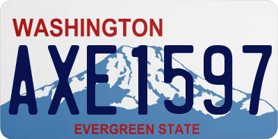 WA license plate AXE1597