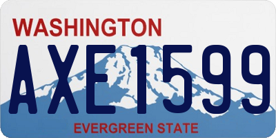 WA license plate AXE1599