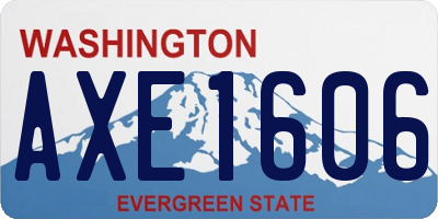 WA license plate AXE1606