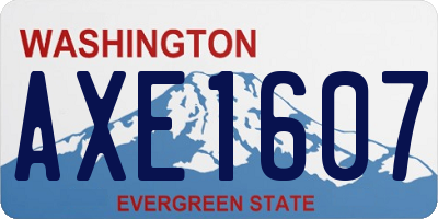 WA license plate AXE1607