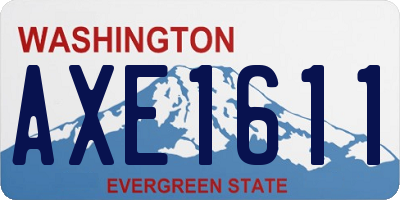 WA license plate AXE1611