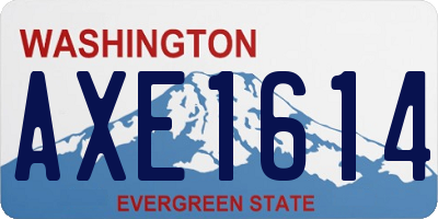 WA license plate AXE1614
