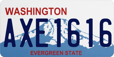 WA license plate AXE1616