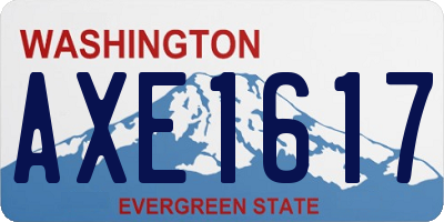 WA license plate AXE1617