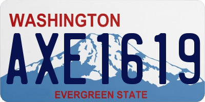 WA license plate AXE1619