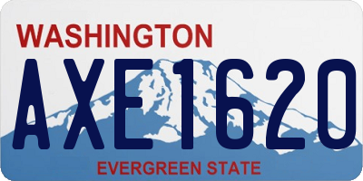 WA license plate AXE1620