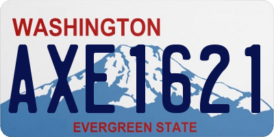WA license plate AXE1621