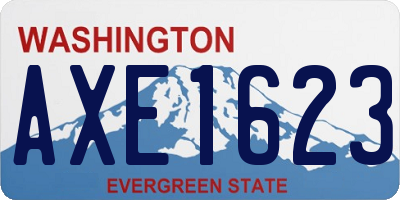 WA license plate AXE1623