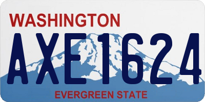 WA license plate AXE1624