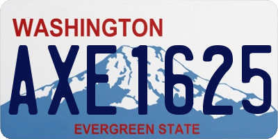 WA license plate AXE1625