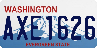 WA license plate AXE1626