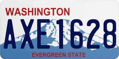 WA license plate AXE1628