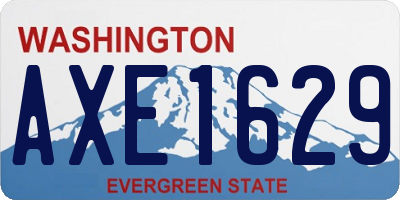 WA license plate AXE1629