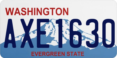 WA license plate AXE1630
