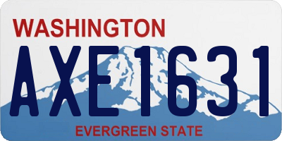 WA license plate AXE1631