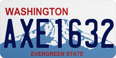 WA license plate AXE1632