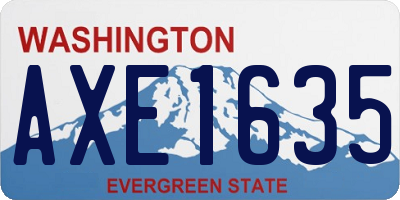 WA license plate AXE1635