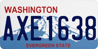 WA license plate AXE1638