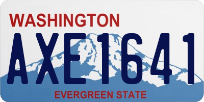 WA license plate AXE1641
