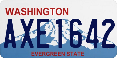 WA license plate AXE1642