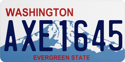 WA license plate AXE1645