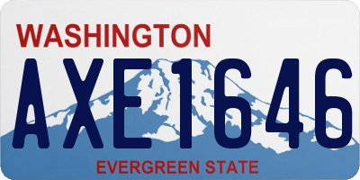 WA license plate AXE1646
