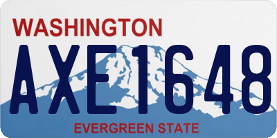 WA license plate AXE1648