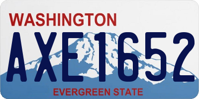 WA license plate AXE1652