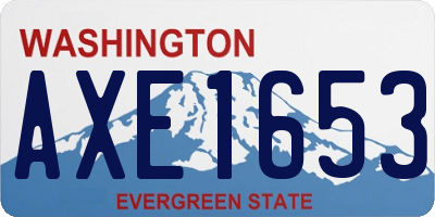 WA license plate AXE1653