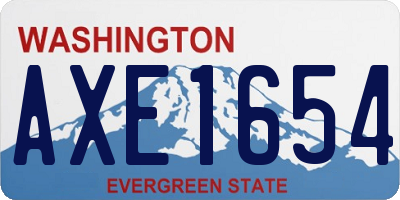 WA license plate AXE1654