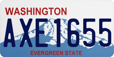 WA license plate AXE1655