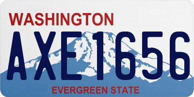 WA license plate AXE1656